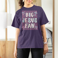 Big Jesus Fan T Shirt For Women Striped Preppy Christian Believer Faith God Religious Gifts