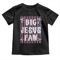 Big Jesus Fan Toddler T Shirt Striped Preppy Christian Believer Faith God Religious Gifts