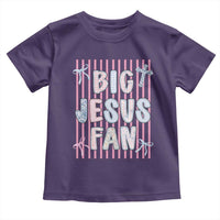 Big Jesus Fan Toddler T Shirt Striped Preppy Christian Believer Faith God Religious Gifts