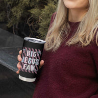 Big Jesus Fan Tumbler Cup Striped Preppy Christian Believer Faith God Religious Gifts