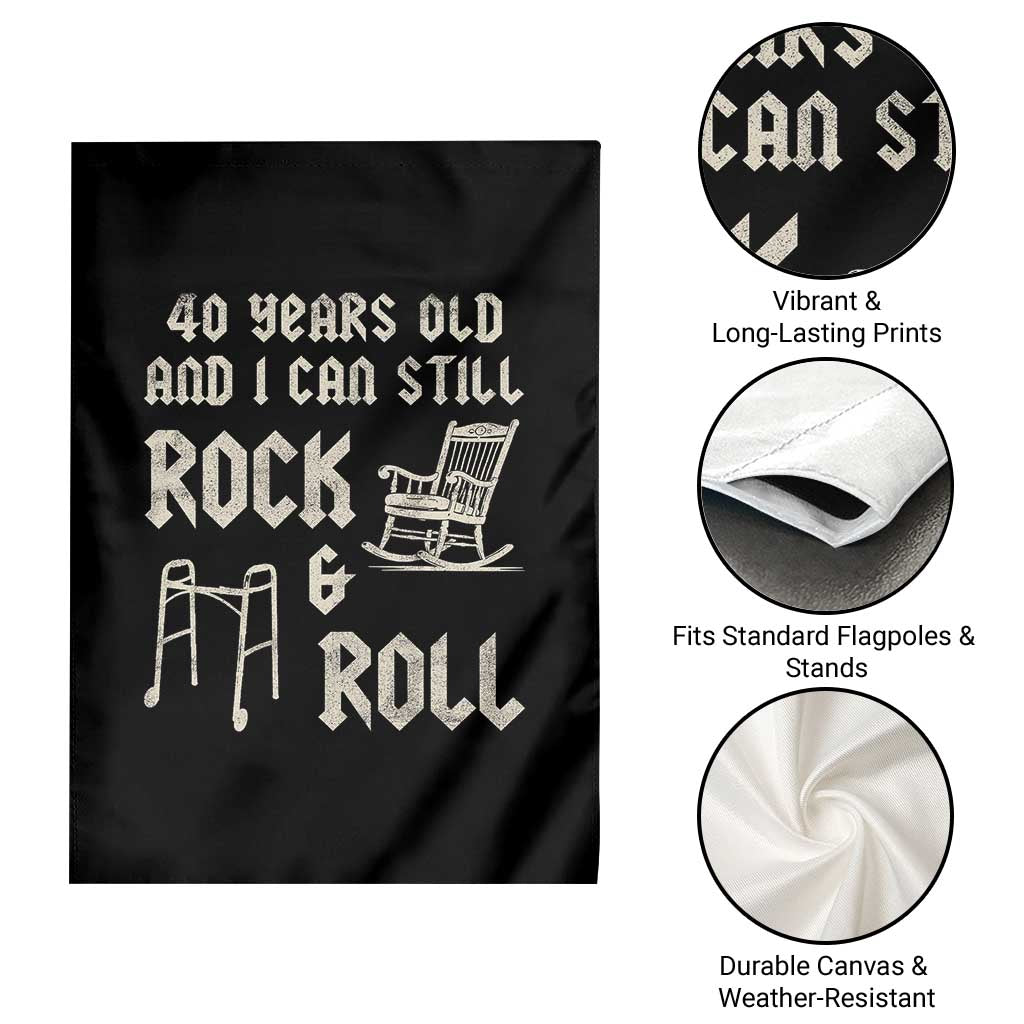 40th Birthday Gift For Men Garden Flag Funny Man Saying Gag Gift 40 Years Old Birthday
