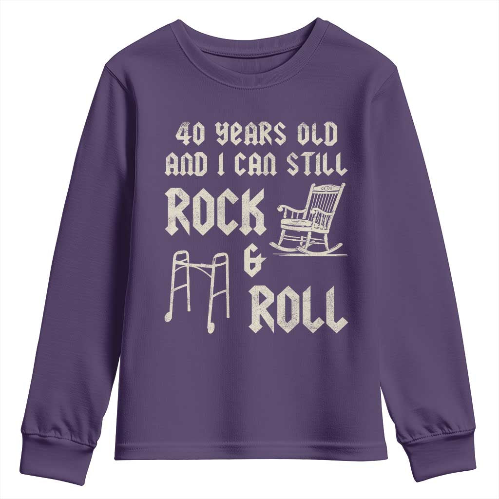 40th Birthday Gift For Men Youth Sweatshirt Funny Man Saying Gag Gift 40 Years Old Birthday