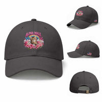 Alpha Male Baseball Cap Funny Cat Kitten Meme Rainbow Floral