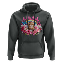 Alpha Male Hoodie Funny Cat Kitten Meme Rainbow Floral