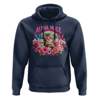 Alpha Male Hoodie Funny Cat Kitten Meme Rainbow Floral