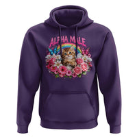 Alpha Male Hoodie Funny Cat Kitten Meme Rainbow Floral