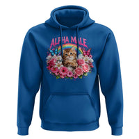 Alpha Male Hoodie Funny Cat Kitten Meme Rainbow Floral