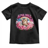 Alpha Male Toddler T Shirt Funny Cat Kitten Meme Rainbow Floral
