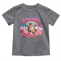 Alpha Male Toddler T Shirt Funny Cat Kitten Meme Rainbow Floral
