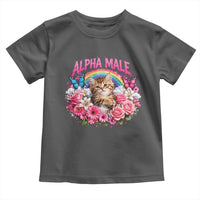 Alpha Male Toddler T Shirt Funny Cat Kitten Meme Rainbow Floral