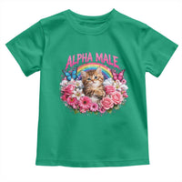 Alpha Male Toddler T Shirt Funny Cat Kitten Meme Rainbow Floral