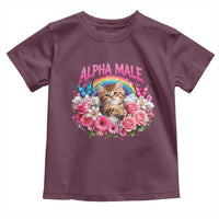 Alpha Male Toddler T Shirt Funny Cat Kitten Meme Rainbow Floral
