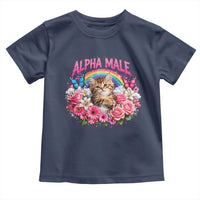 Alpha Male Toddler T Shirt Funny Cat Kitten Meme Rainbow Floral