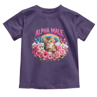 Alpha Male Toddler T Shirt Funny Cat Kitten Meme Rainbow Floral