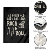 80th Birthday Gift For Men Garden Flag Funny Man Saying Gag Gift 80 Years Old Birthday