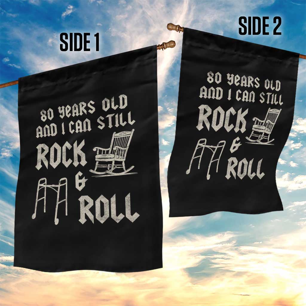 80th Birthday Gift For Men Garden Flag Funny Man Saying Gag Gift 80 Years Old Birthday