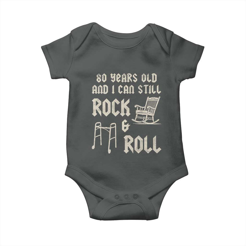 80th Birthday Gift For Men Baby Onesie Funny Man Saying Gag Gift 80 Years Old Birthday