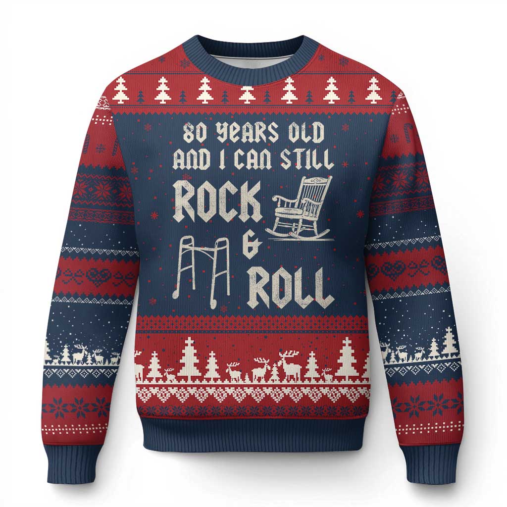 80th Birthday Gift For Men Ugly Christmas Sweater Funny Man Saying Gag Gift 80 Years Old Birthday