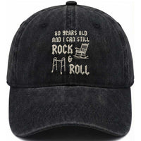 80th Birthday Gift For Men Washed Cotton Baseball Cap Funny Man Saying Gag Gift 80 Years Old Birthday