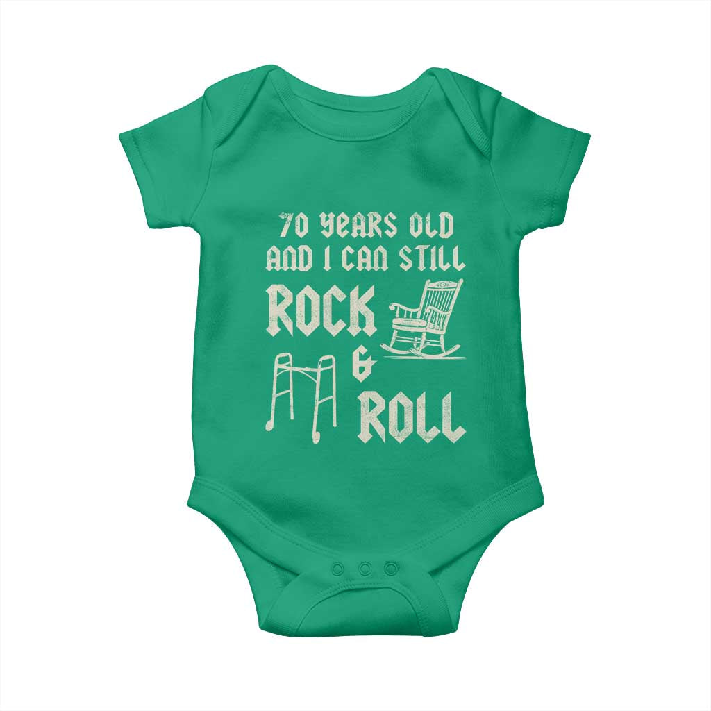 70th Birthday Gift For Men Baby Onesie Funny Man Saying Gag Gift 70 Years Old Birthday