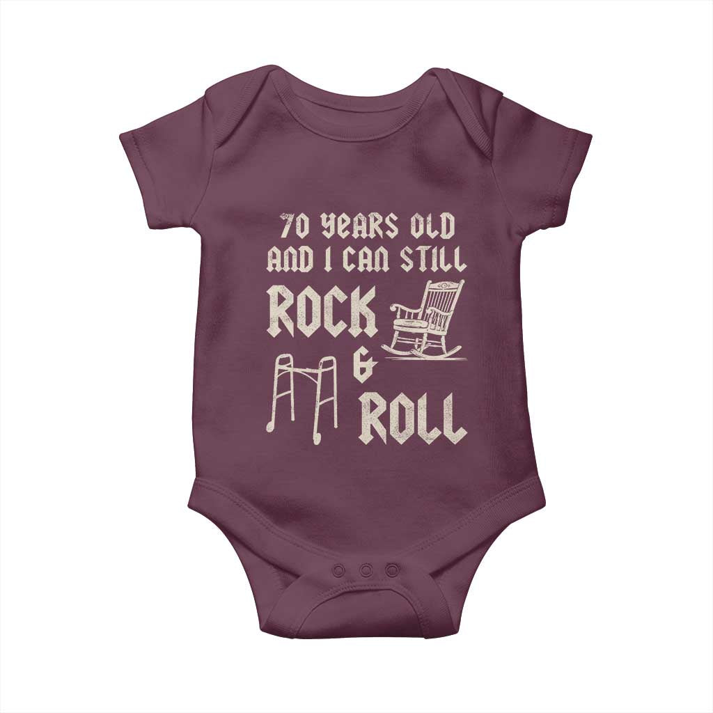 70th Birthday Gift For Men Baby Onesie Funny Man Saying Gag Gift 70 Years Old Birthday