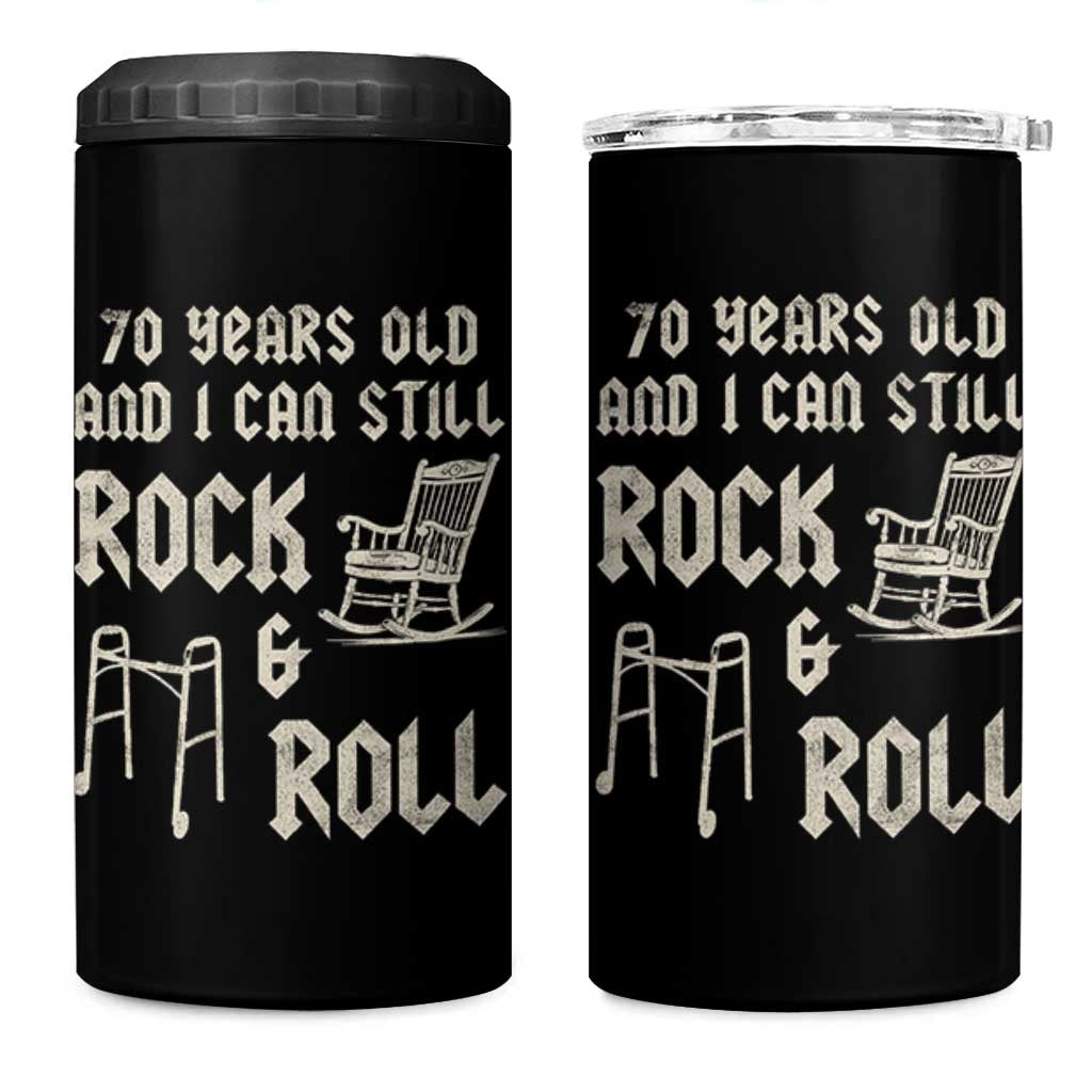 70th Birthday Gift For Men 4 in 1 Can Cooler Tumbler Funny Man Saying Gag Gift 70 Years Old Birthday
