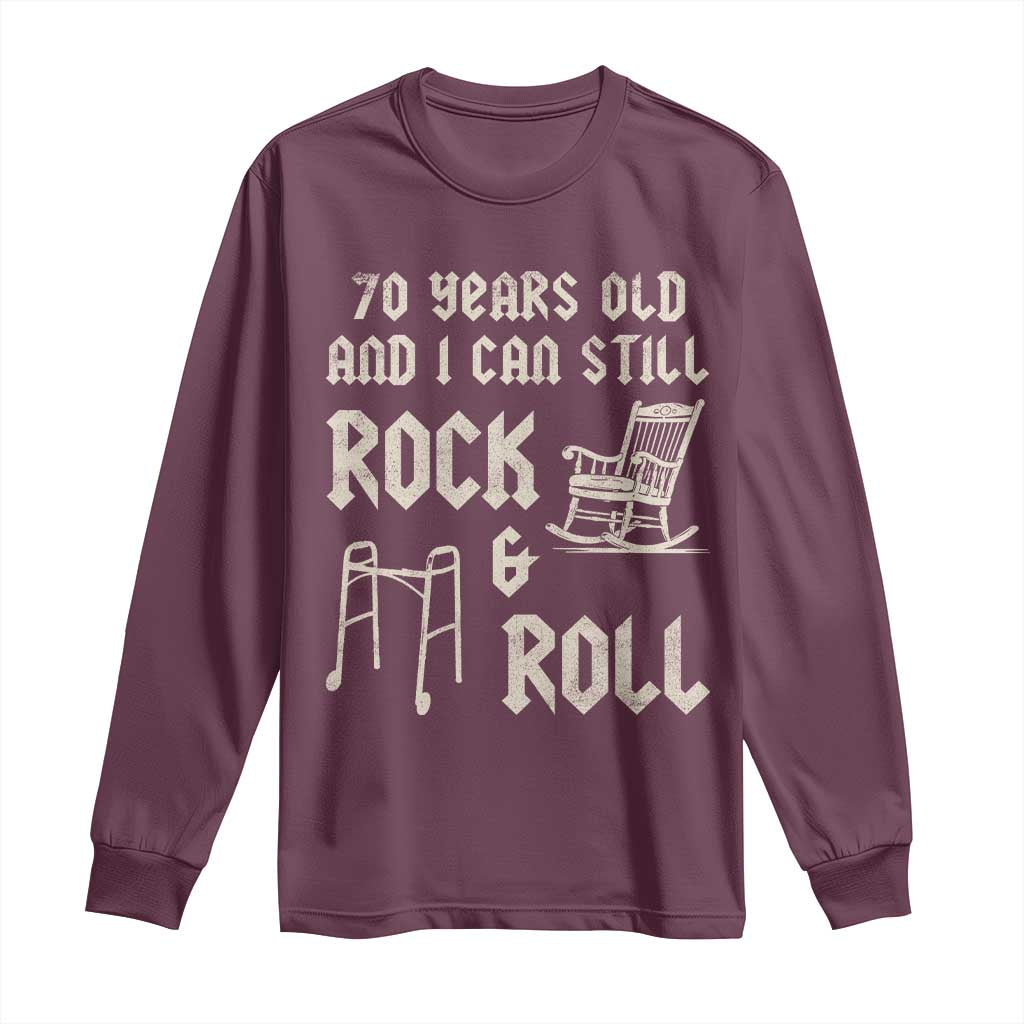 70th Birthday Gift For Men Long Sleeve Shirt Funny Man Saying Gag Gift 70 Years Old Birthday