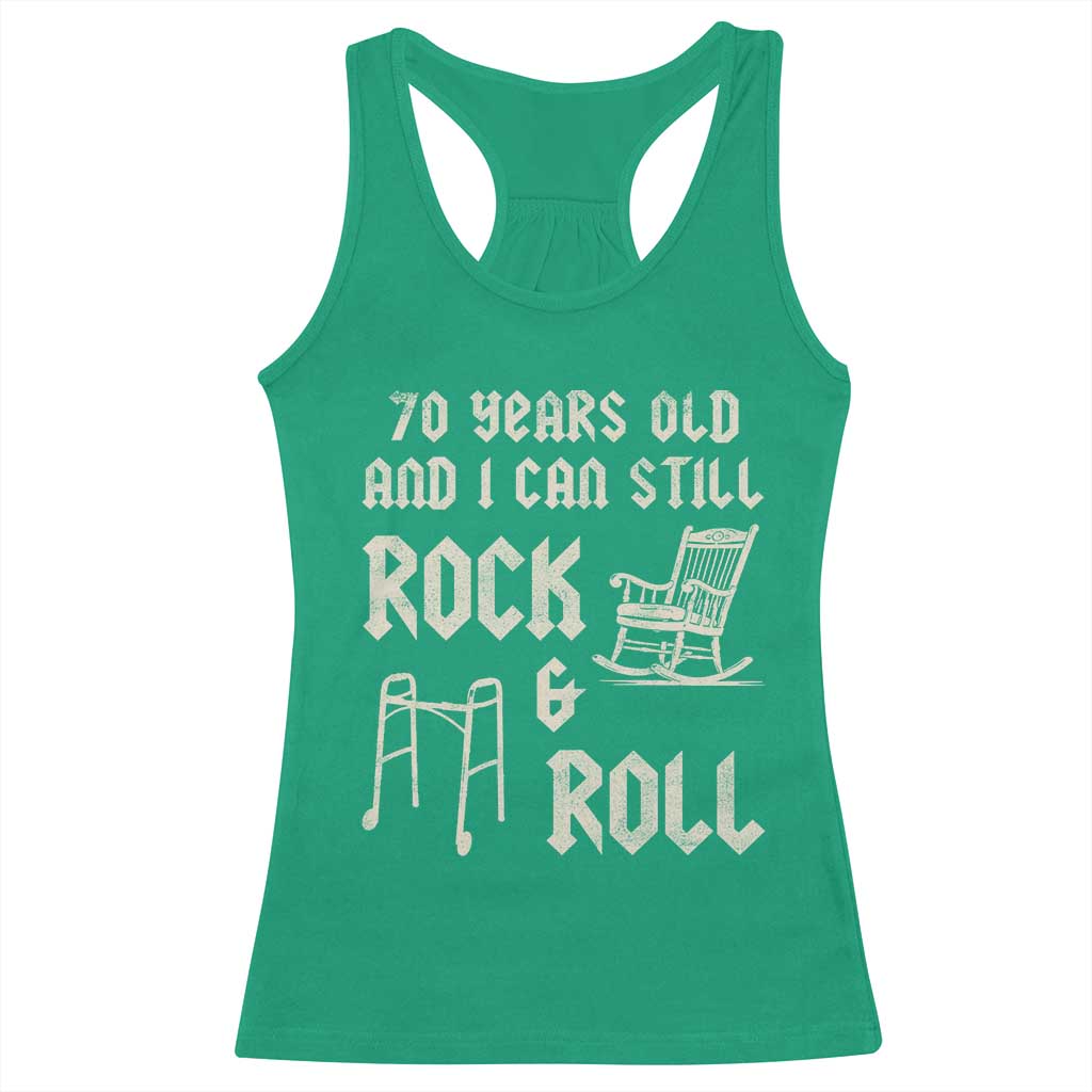 70th Birthday Gift For Men Racerback Tank Top Funny Man Saying Gag Gift 70 Years Old Birthday