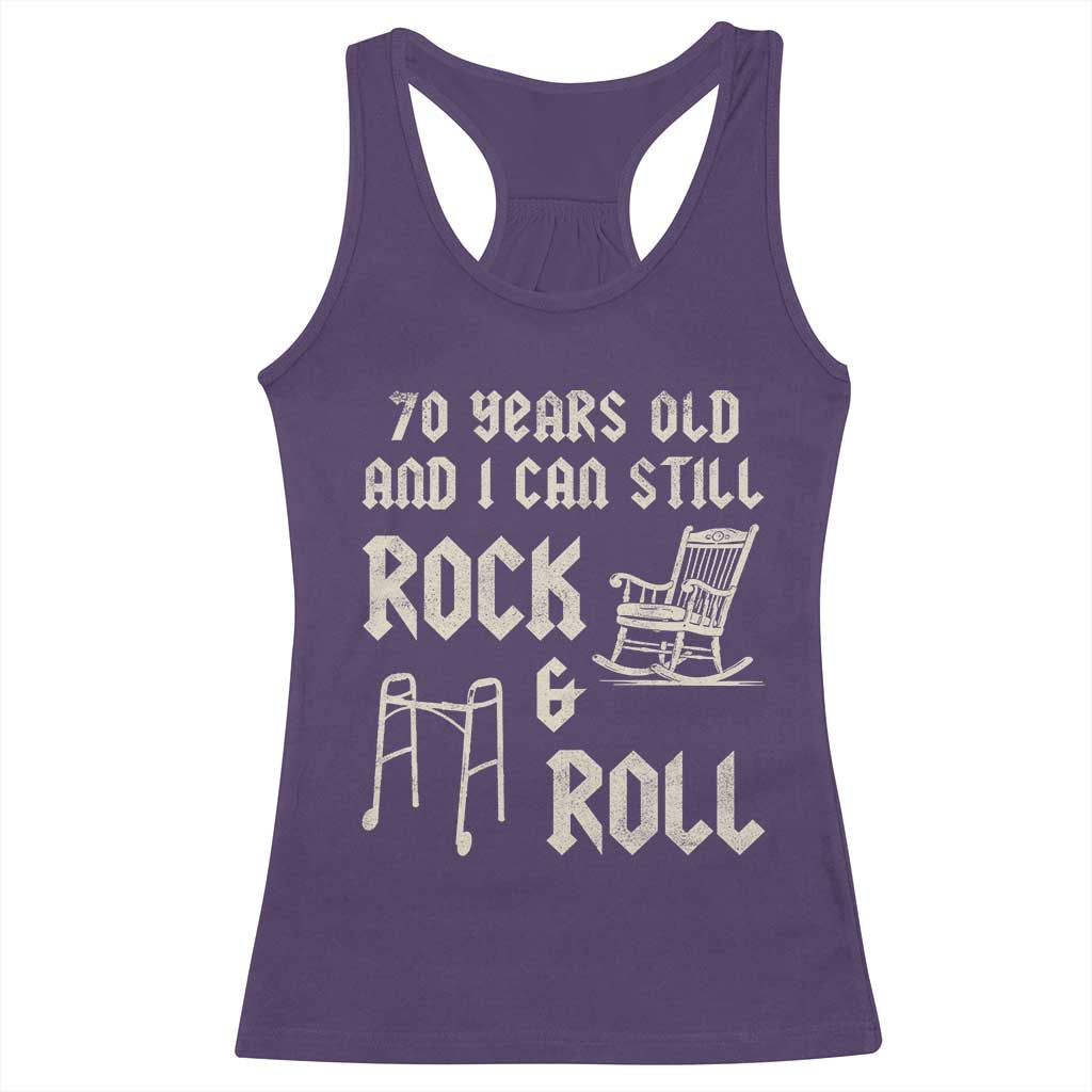 70th Birthday Gift For Men Racerback Tank Top Funny Man Saying Gag Gift 70 Years Old Birthday