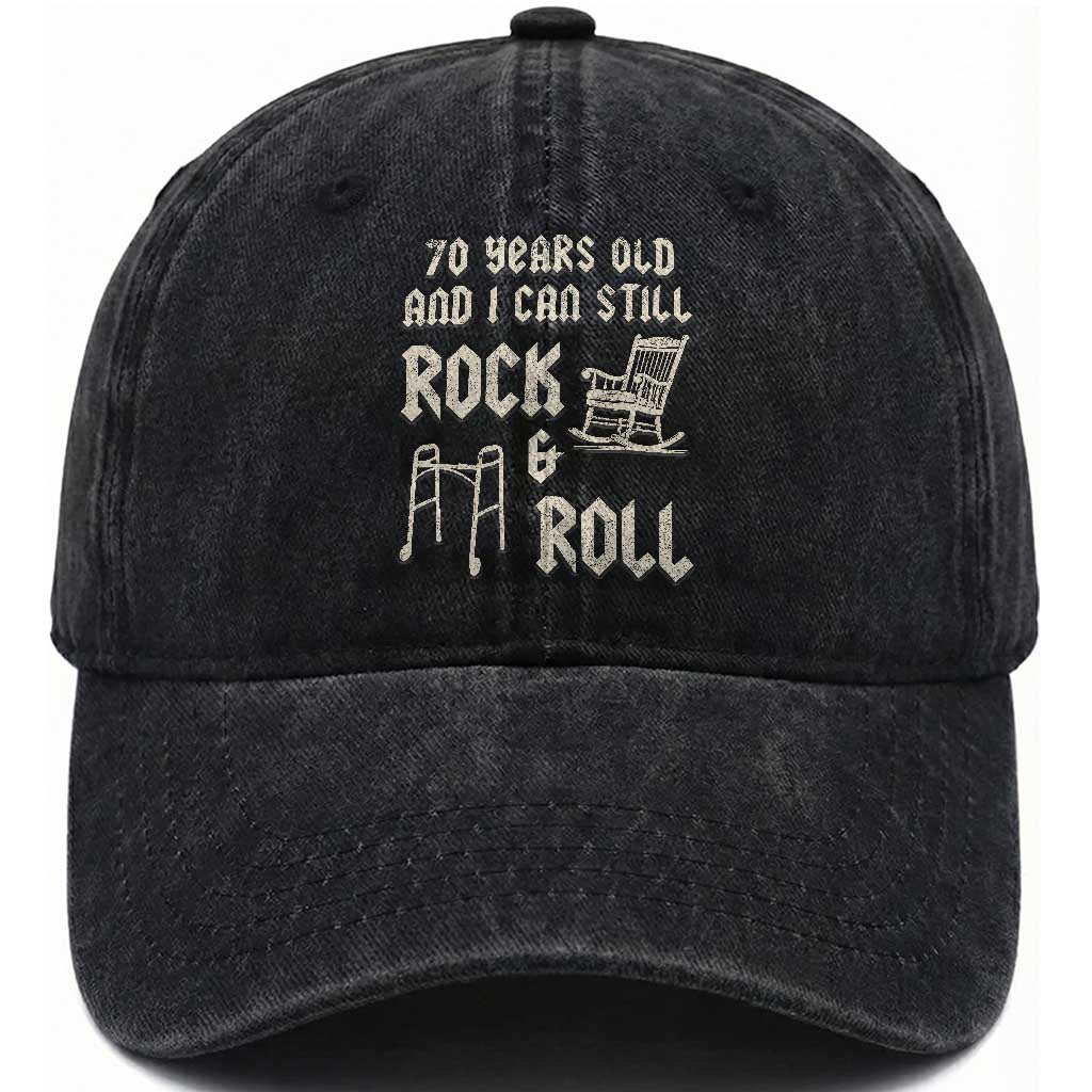 70th Birthday Gift For Men Washed Cotton Baseball Cap Funny Man Saying Gag Gift 70 Years Old Birthday