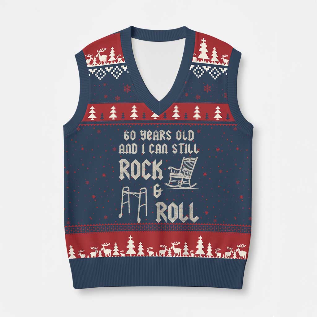 60th Birthday Gift For Men V-Neck Knit Sweater Vest Funny Man Saying Gag Gift 60 Years Old Birthday