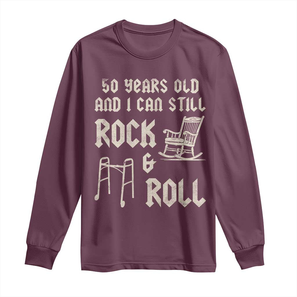 50th Birthday Gift For Men Long Sleeve Shirt Funny Man Saying Gag Gift 50 Years Old Birthday