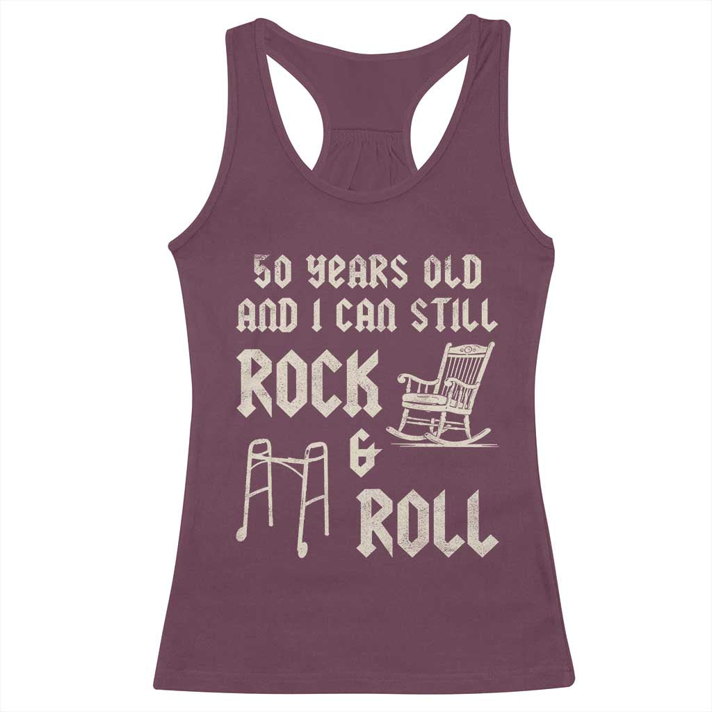 50th Birthday Gift For Men Racerback Tank Top Funny Man Saying Gag Gift 50 Years Old Birthday