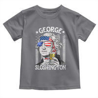 Funny 4th of July George Sloshington Washington Toddler T Shirt Retro America Flag - Wonder Print Shop