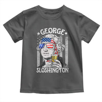 Funny 4th of July George Sloshington Washington Toddler T Shirt Retro America Flag - Wonder Print Shop