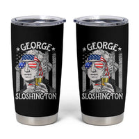 Funny 4th of July George Sloshington Washington Tumbler Cup Retro America Flag - Wonder Print Shop