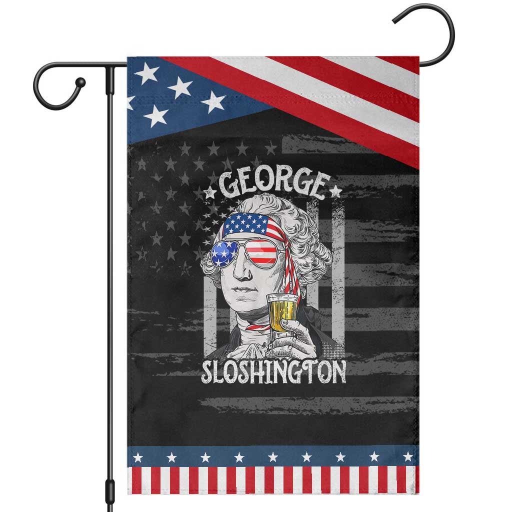 Funny 4th of July George Sloshington Washington Garden Flag Retro America Flag
