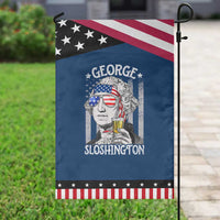 Funny 4th of July George Sloshington Washington Garden Flag Retro America Flag