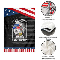 Funny 4th of July George Sloshington Washington Garden Flag Retro America Flag
