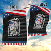 Funny 4th of July George Sloshington Washington Garden Flag Retro America Flag