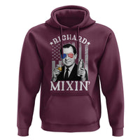 Funny 4th of July Hoodie Richard Mixin Patriotic Nixon Bartender American Flag - Wonder Print Shop