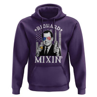 Funny 4th of July Hoodie Richard Mixin Patriotic Nixon Bartender American Flag - Wonder Print Shop