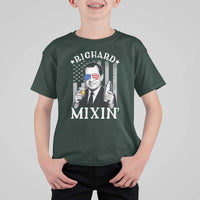 Funny 4th of July T Shirt For Kid Richard Mixin Patriotic Nixon Bartender American Flag - Wonder Print Shop