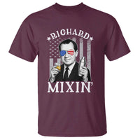 Funny 4th of July T Shirt Richard Mixin Patriotic Nixon Bartender American Flag - Wonder Print Shop