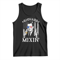 Funny 4th of July Tank Top Richard Mixin Patriotic Nixon Bartender American Flag - Wonder Print Shop