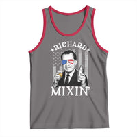 Funny 4th of July Tank Top Richard Mixin Patriotic Nixon Bartender American Flag - Wonder Print Shop