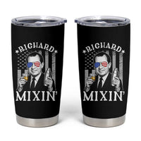 Funny 4th of July Tumbler Cup Richard Mixin Patriotic Nixon Bartender American Flag - Wonder Print Shop