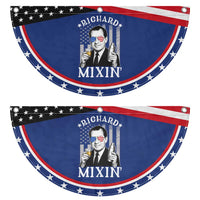 Funny 4th of July Patriotic Fan Flag Richard Mixin Nixon Bartender American Flag