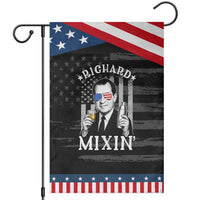 Funny 4th of July Garden Flag Richard Mixin Patriotic Nixon Bartender American Flag