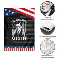Funny 4th of July Garden Flag Richard Mixin Patriotic Nixon Bartender American Flag